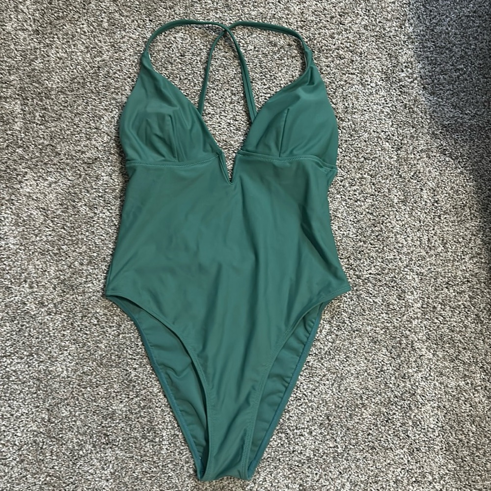 CUPSHE Women Swimsuit One Piece Bathing Suit Deep V Neck - Picture 2 of 10